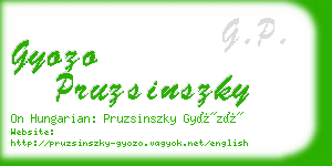 gyozo pruzsinszky business card